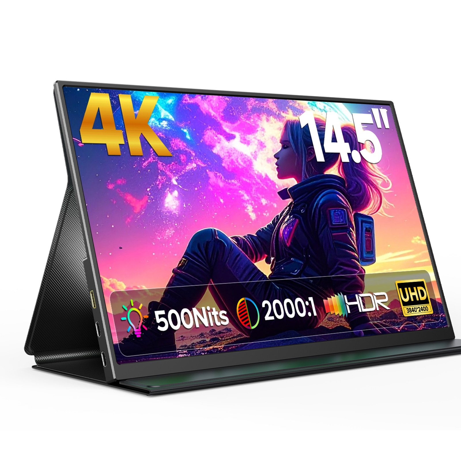 14.5 Inch 4K Portable Monitor 3840*2440 4K UHD LCD Screen HDMI & USB C Display
