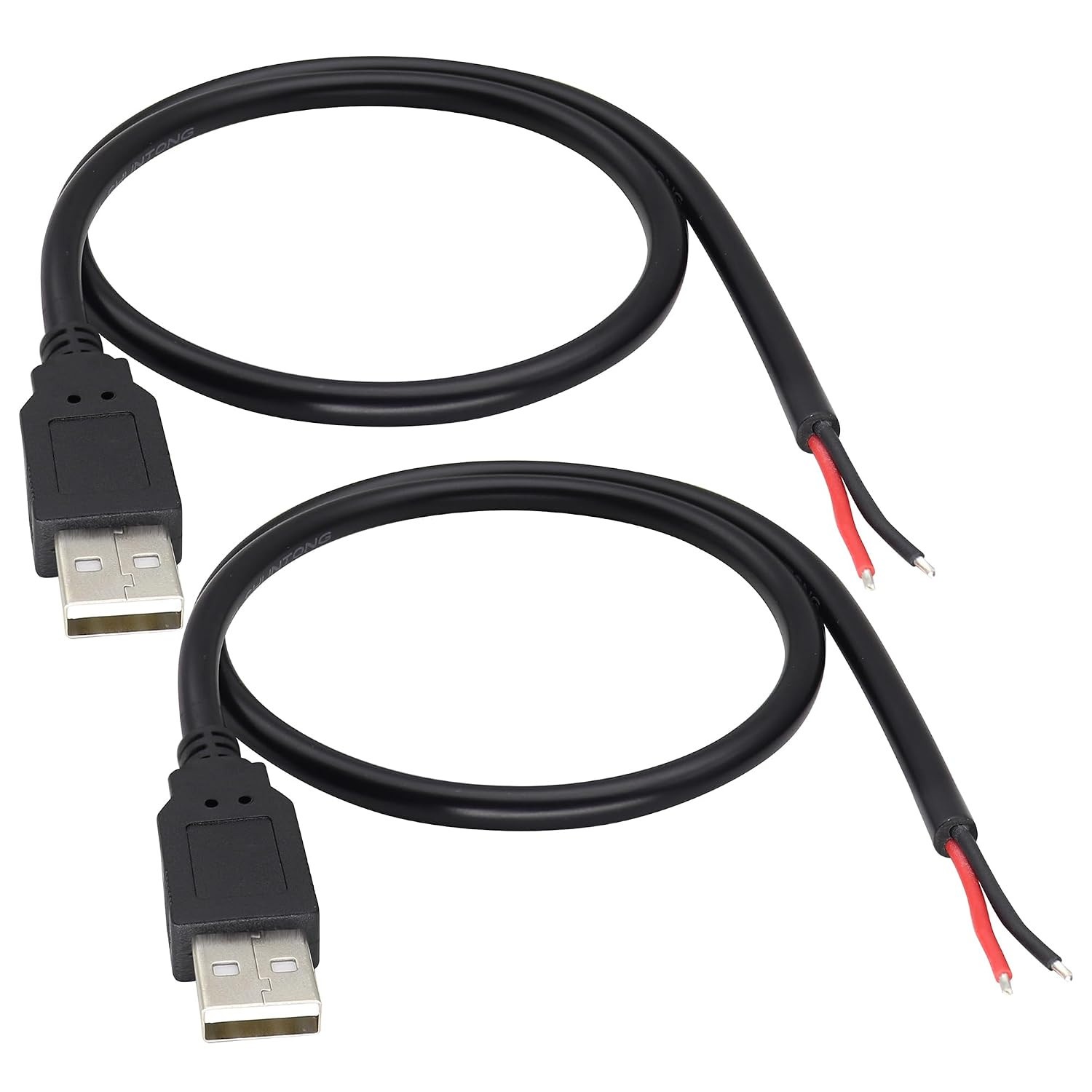 18AWG USB 2.0 Male Plug to 2Pin Bare Cable USB a Male Plug to 2Pin Bare Wire Pig