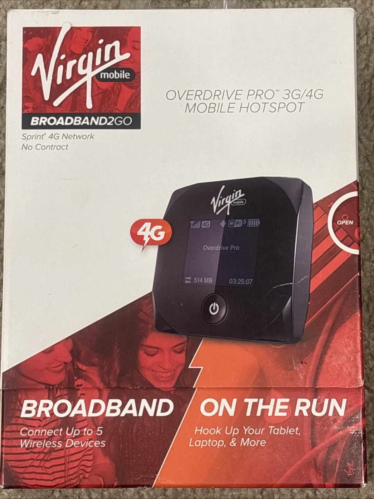 Virgin Mobile Sprint Sierra Wireless BroadBand2Go Overdrive Pro 3G/4G HotSpot