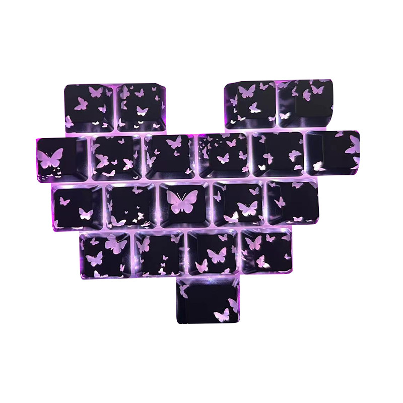 XVX IMD Butterfly Keycap Keycaps For Gaming Mechanical Keyboard MX Switch Light