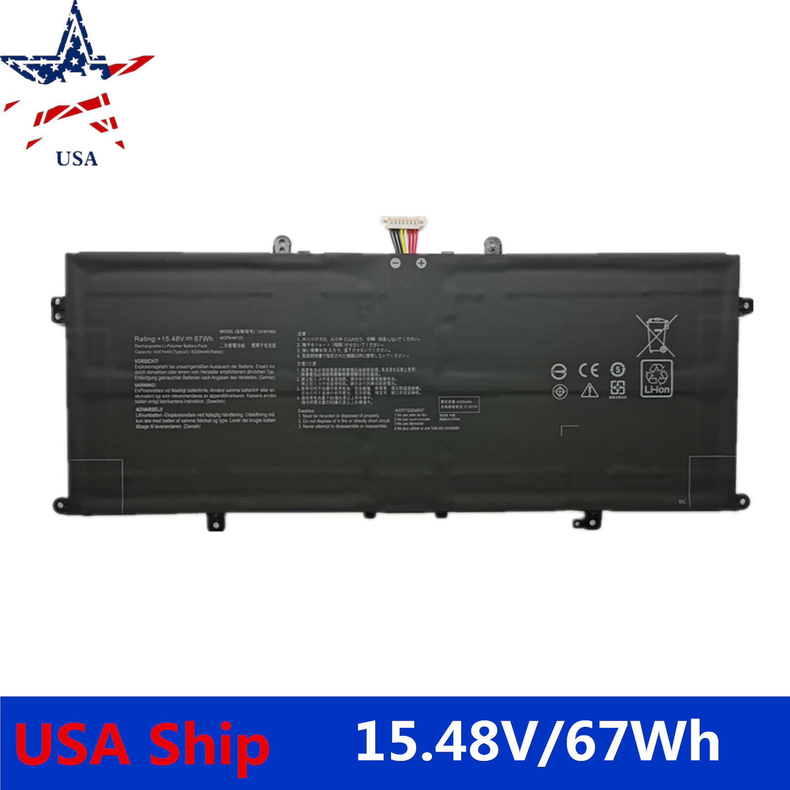 67Wh C41N1904 C41N1904-1 Battery Replacement for ASUS ZenBook 14 UX425UA UM425I