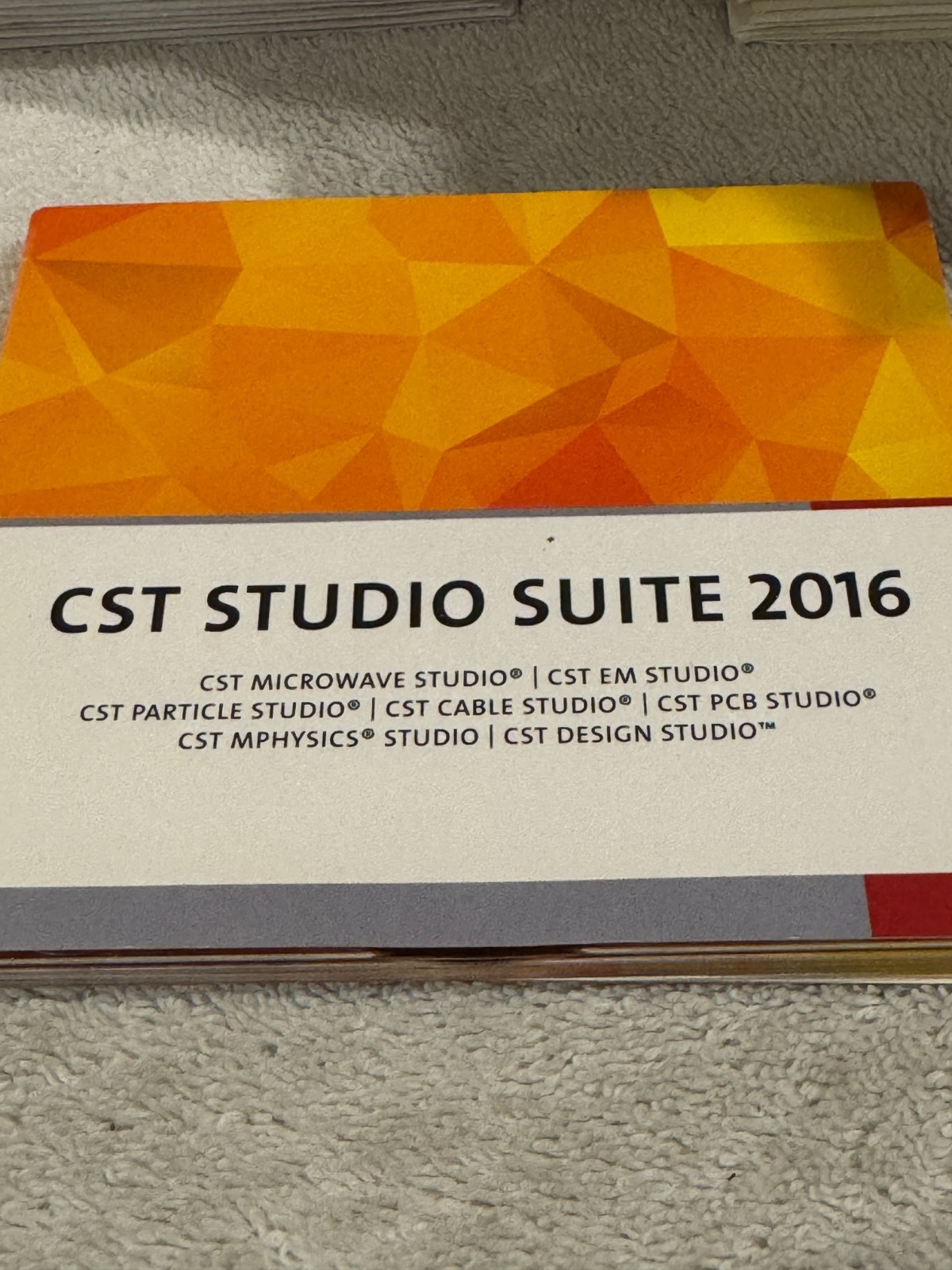 CST STUDIO SUITE 2016 - CD ONLY VERY GOOD CONDITION