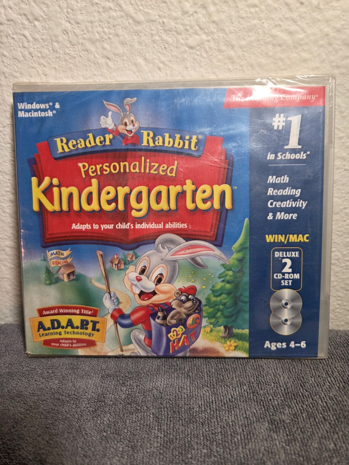 Reader Rabbit Personalized Kindergarten Disc 2 PC CD ROM Sealed, never opened.