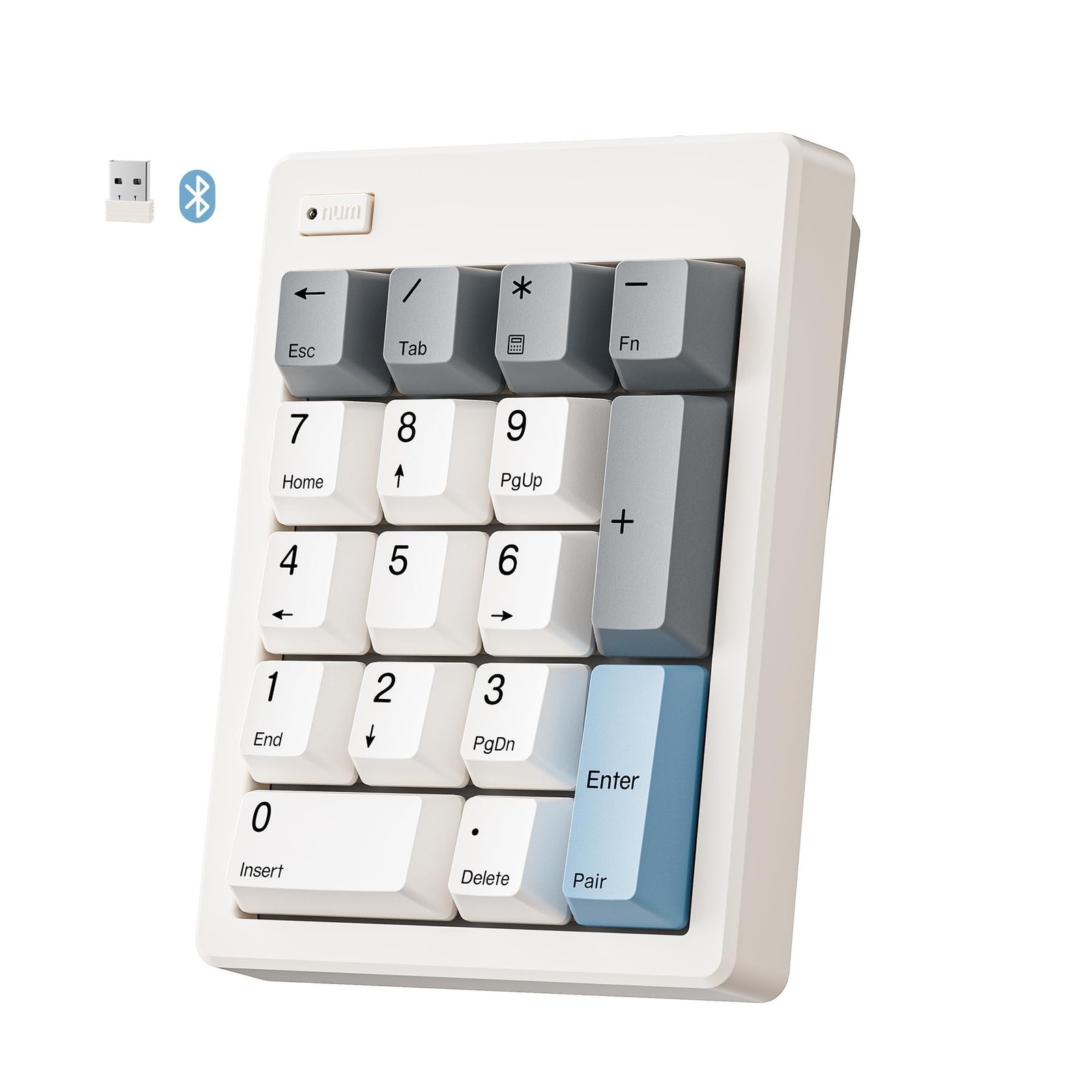 Kisnt FD17 Wireless Mechanical Numpad for Excel Financial Data Entry Beige