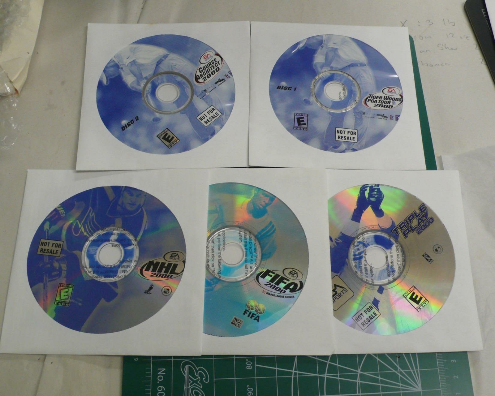 EA Sports Bundle  Game Software 2000 unused Tiger Woods, NHL, MLB, FIFA