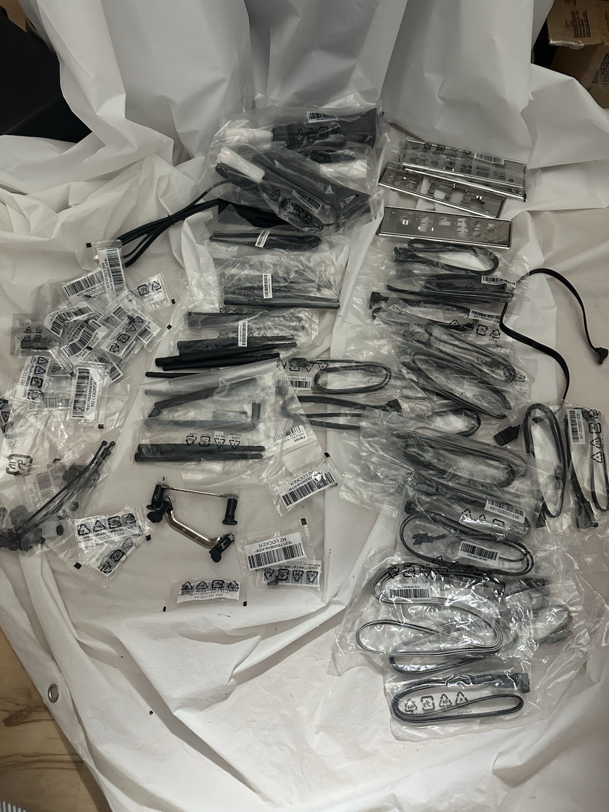 Huge MSI Lot Of Parts. All Brand New Antennas, Lockers, Screws, Thumb Drive M2