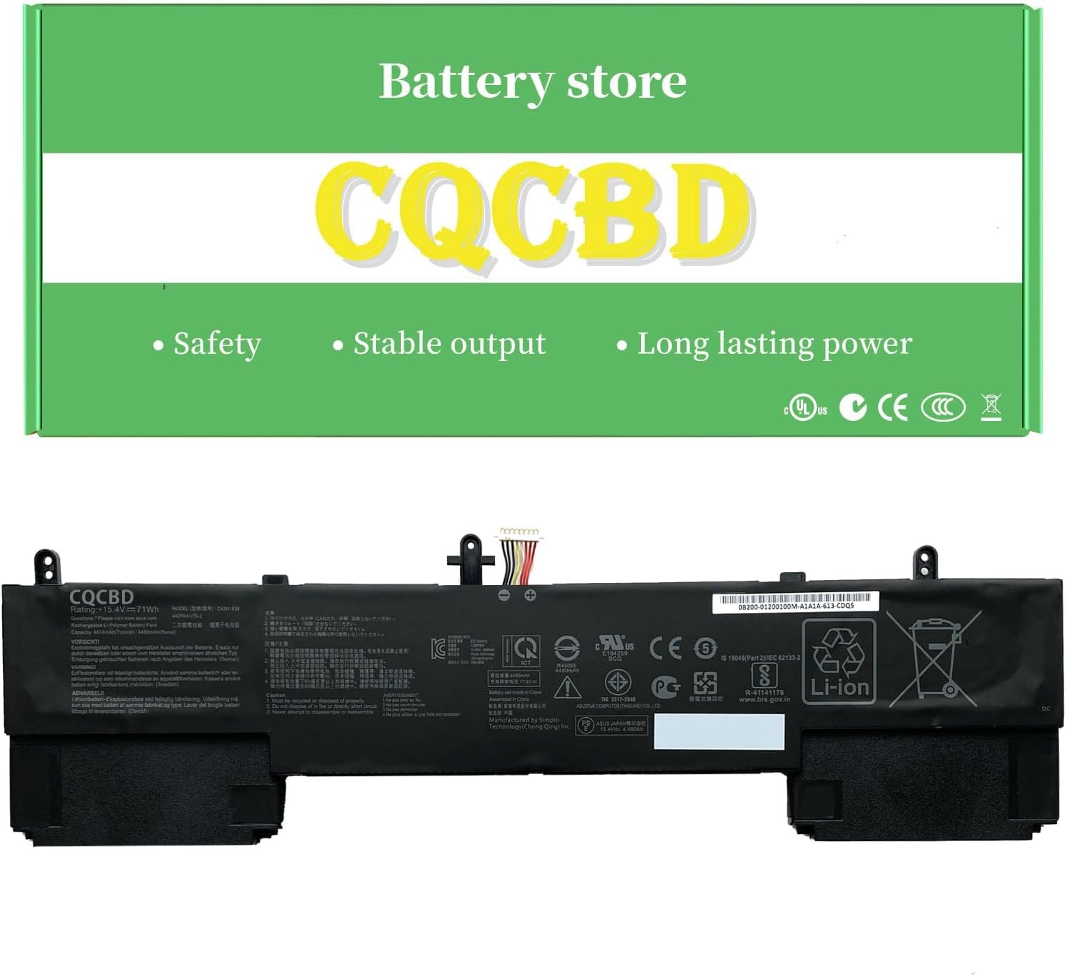 C42N1839 Battery for ASUS ZenBook 15 UX534 UX534F UX534FA UX534FT UX563FD