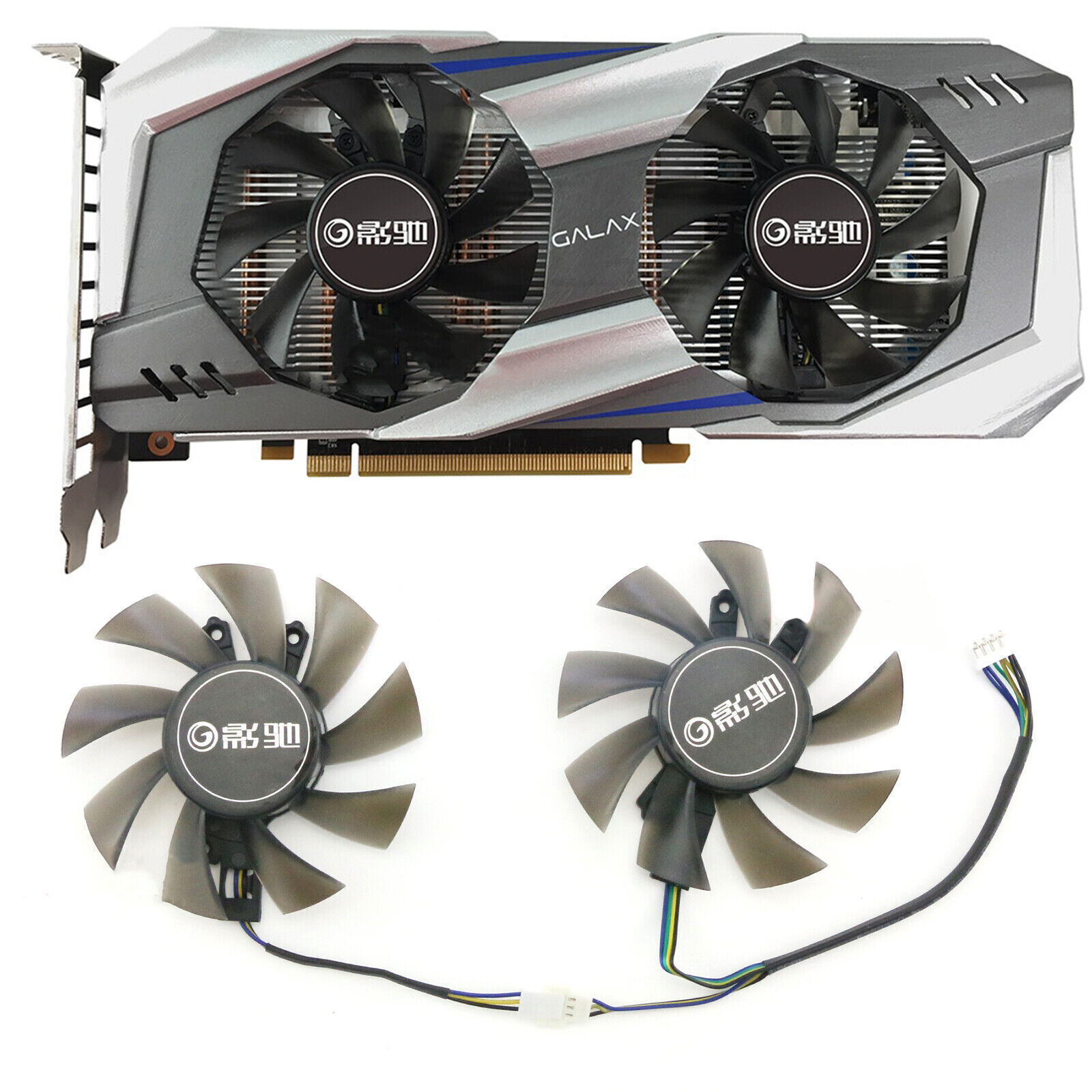 2pcs/set GA82S2H Graphics Card Cooling Fan Parts for GALAX P106-100 3GB/6GB