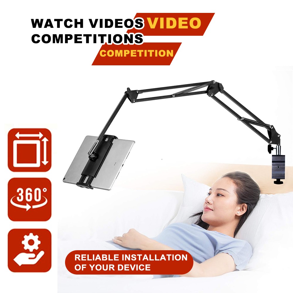 4-13.5'' Foldable Tablet Lazy Holder for Bed Universal Adjustable for Phone iPad