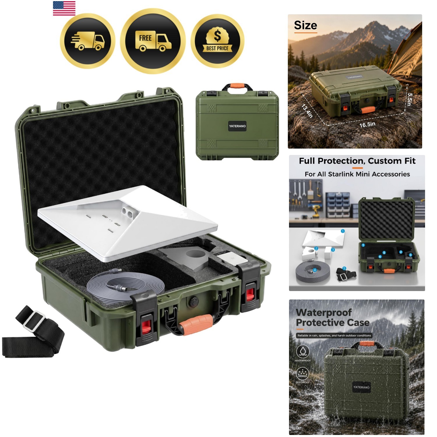Starlink Mini Case, Waterproof Hard Carrying Case for Star Link Mini Dish Acc...