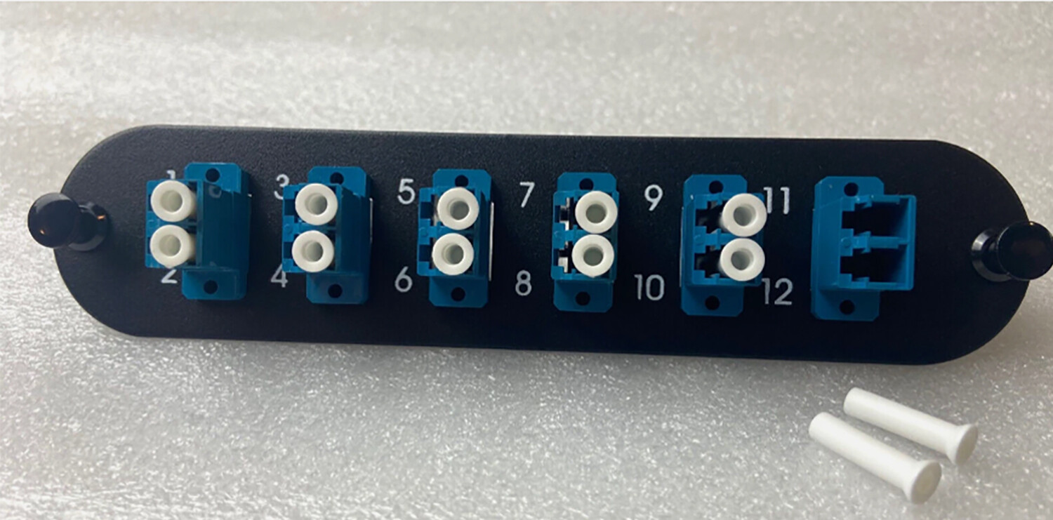 CCH-CP12-A9 Compatible Fiber Adapter Panel LC 12 Port SM UPC Adapters