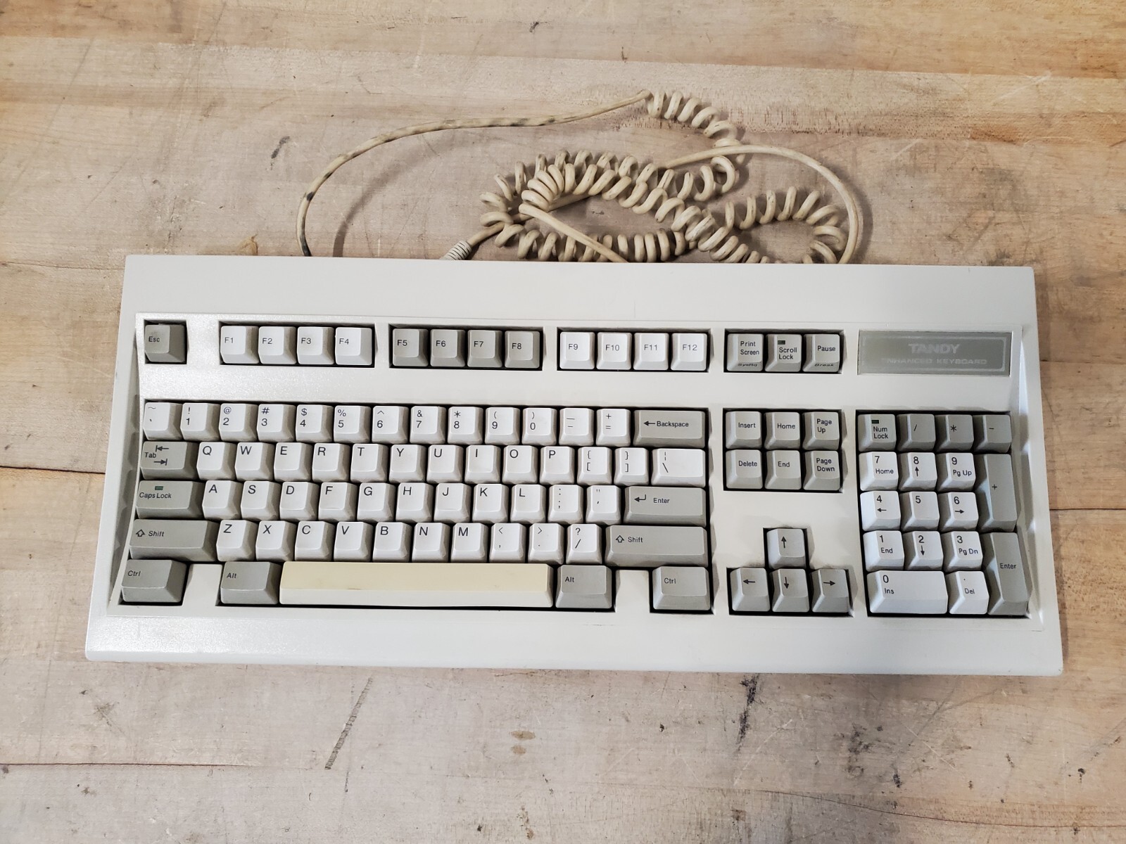 Vintage Radio Shack Tandy Enhanced Mechanical Keyboard - PS/2 Connector