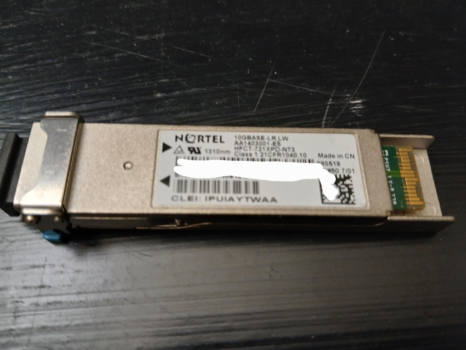 Nortel 10GBase-LR LW AA1403001-E5 Transceiver Module 10Gb 1310 nm Class 1
