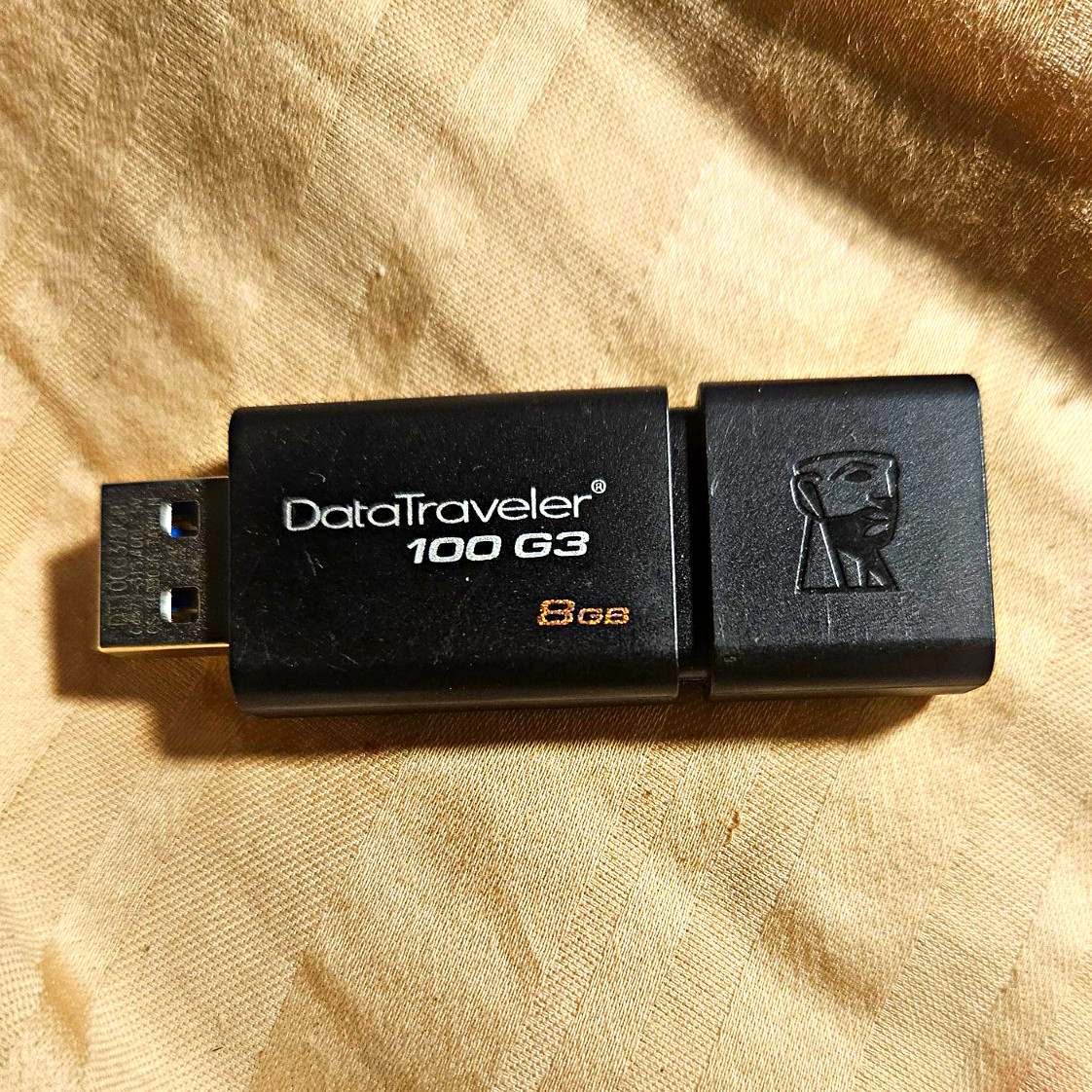 Kingston DataTraveler 100 G3 8GB USB 3.0 Flash Drive Black for PC/Mac