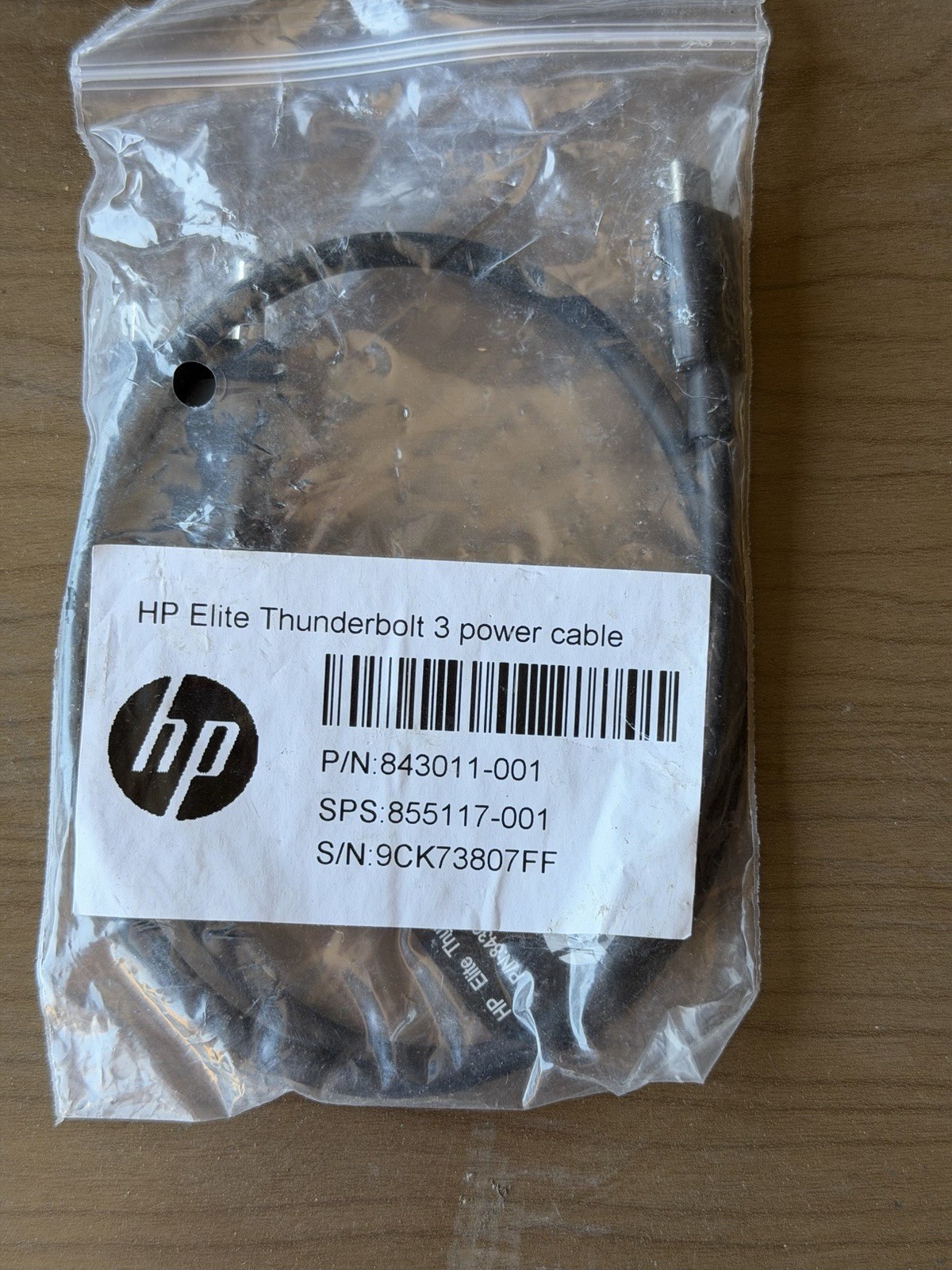Genuine HP 843011-001 Elite Thunderbolt 3 AC+USB-C to USB-C Cable