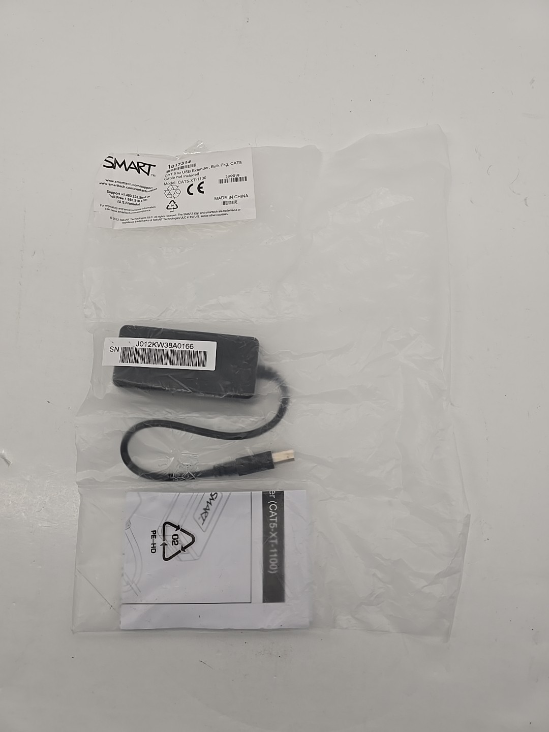 Smart Technologies CAT5-XT-1100 CAT 5 TO USB EXTENDER CAT5 CBL NEW