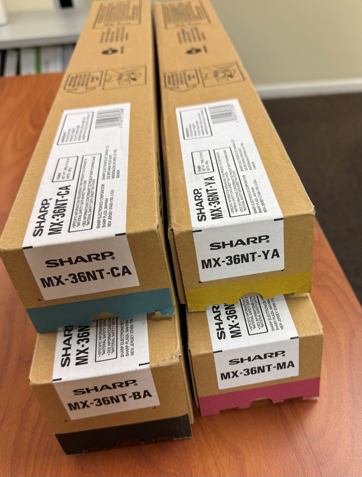 Genuine Sharp MX-36NT Toner Cartridge Set CMYK For MX 2610 2640 3110 3610 3640