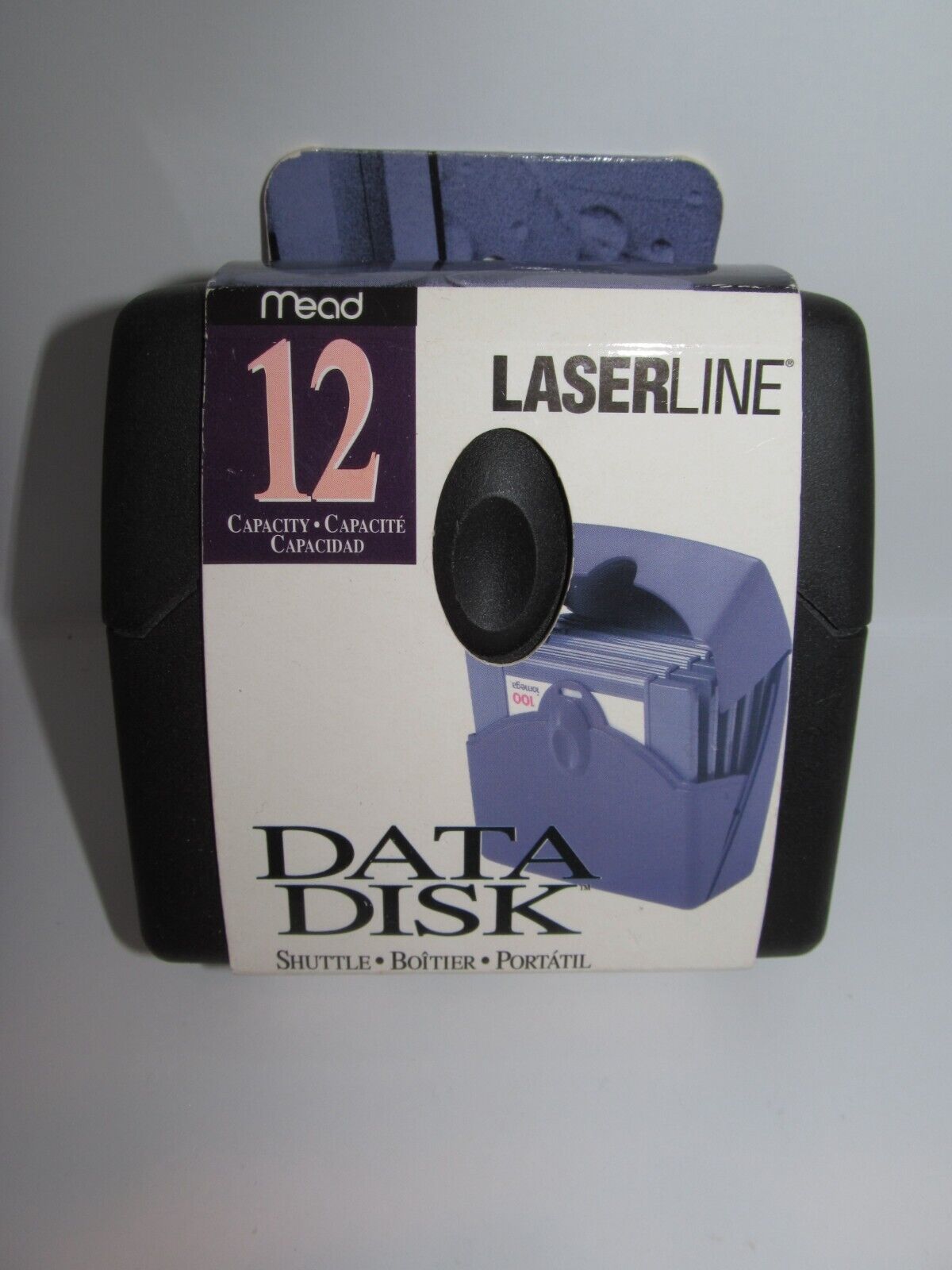 NEW Mead Laserline 3.5 Floppy Data Disk Portable Case Box Storage holds 12 Disks