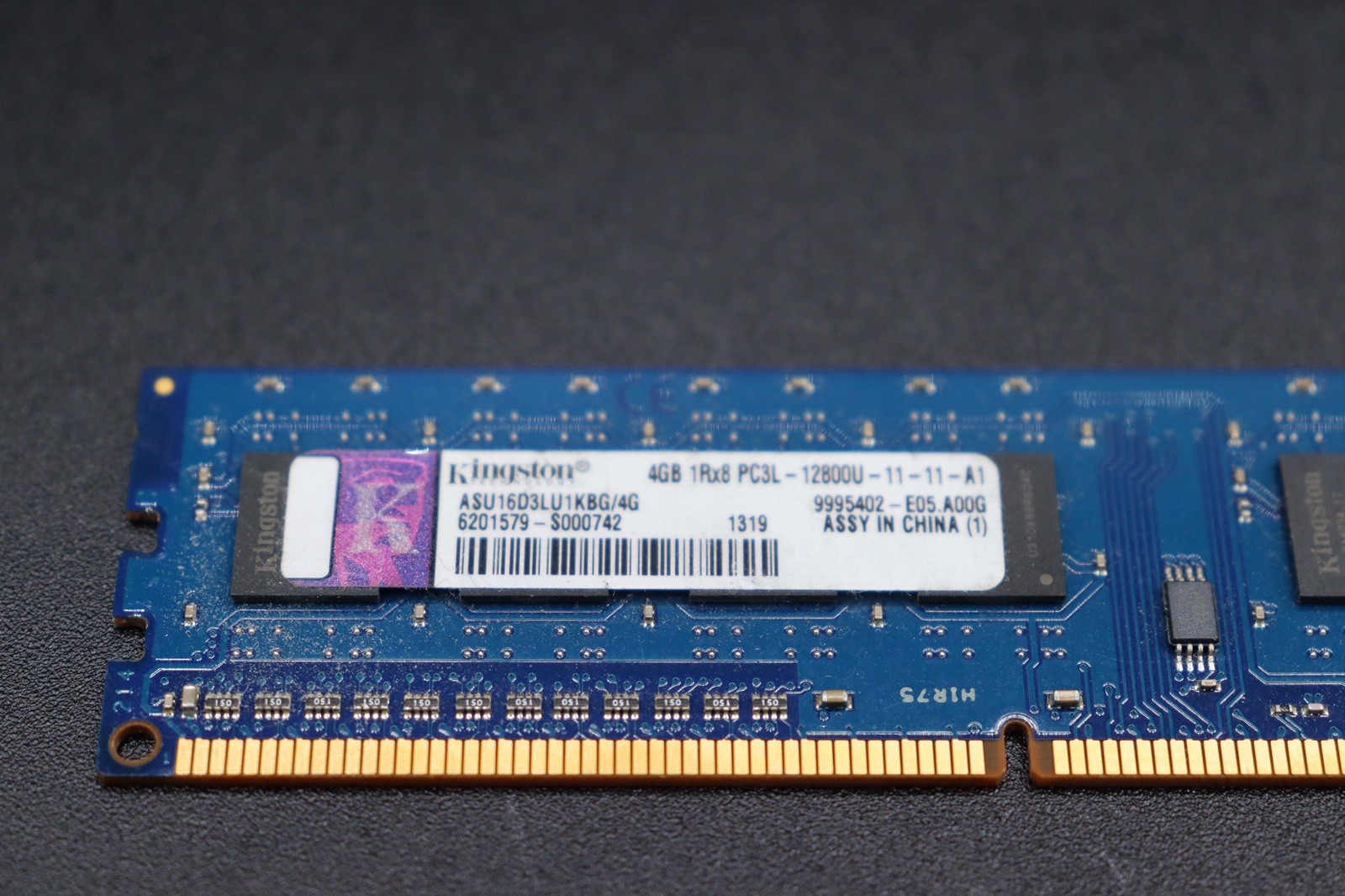 KINGSTON 1Rx8 4GB 16003 L DIMM DDR3 RAM