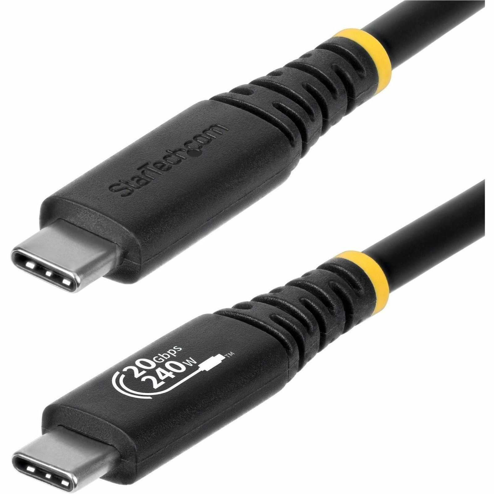 StarTech USB4 USB-C Cable, 6ft, 20Gbps Data Transfer, 240W Power Delivery, 4K