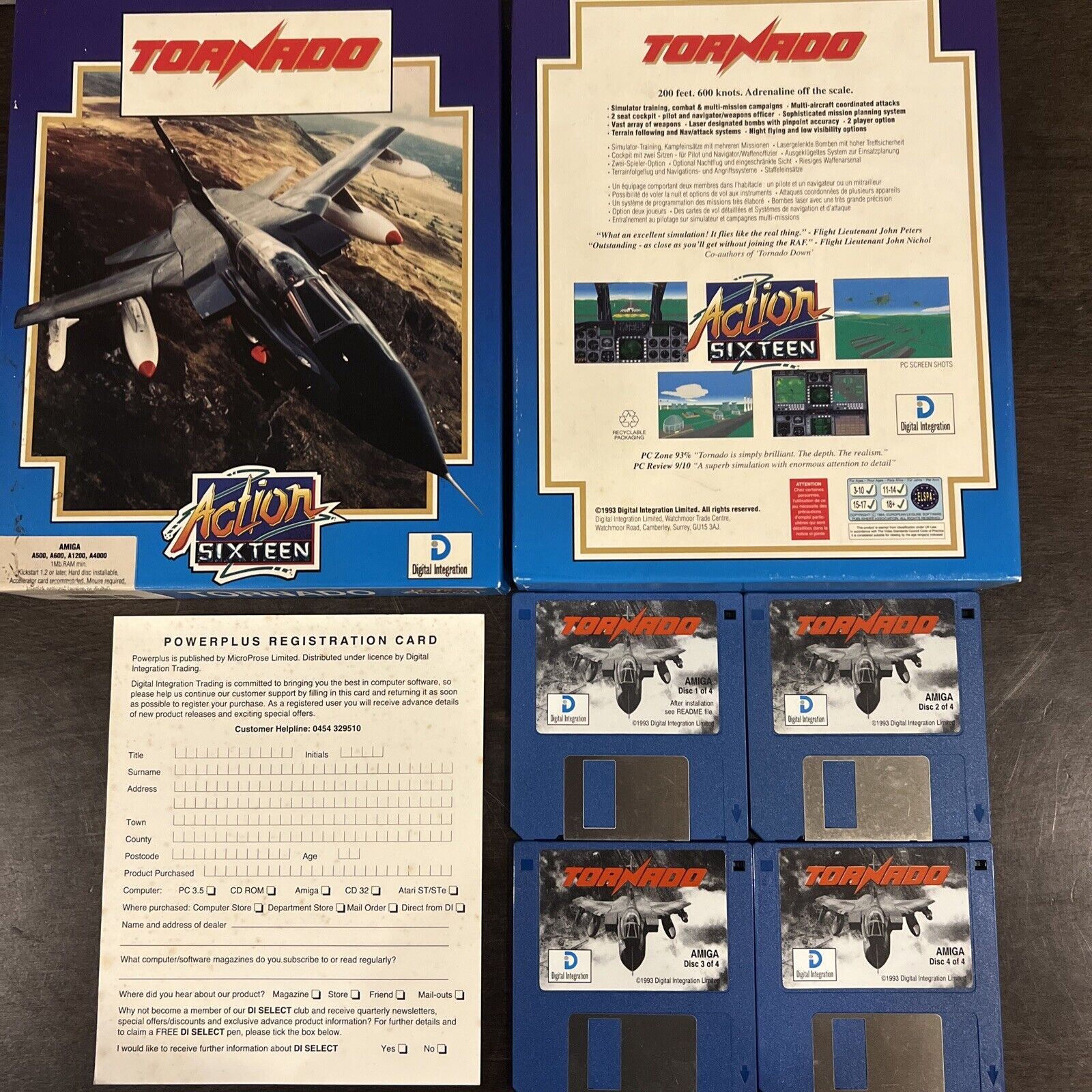 Rare Amiga Tornado Action Sixteen Commodore 1993 Game Computer Gaming Old School