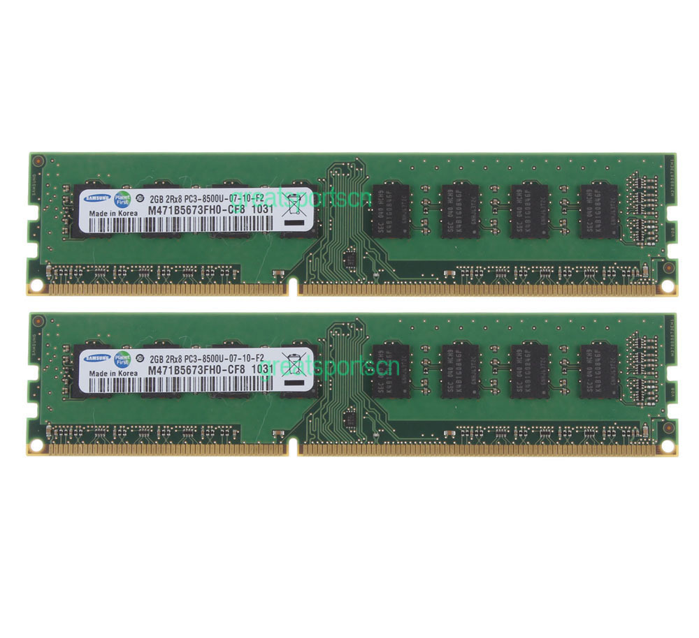 4GB 2PCS 2GB 2RX8 PC3-8500U DDR3 1066MHz DIMM Memory Desktop RAM For ACER #11 HJ