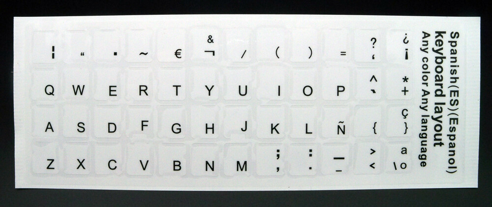 PC Alphabet Letters Keyboard Stickers For computer Laptop,white