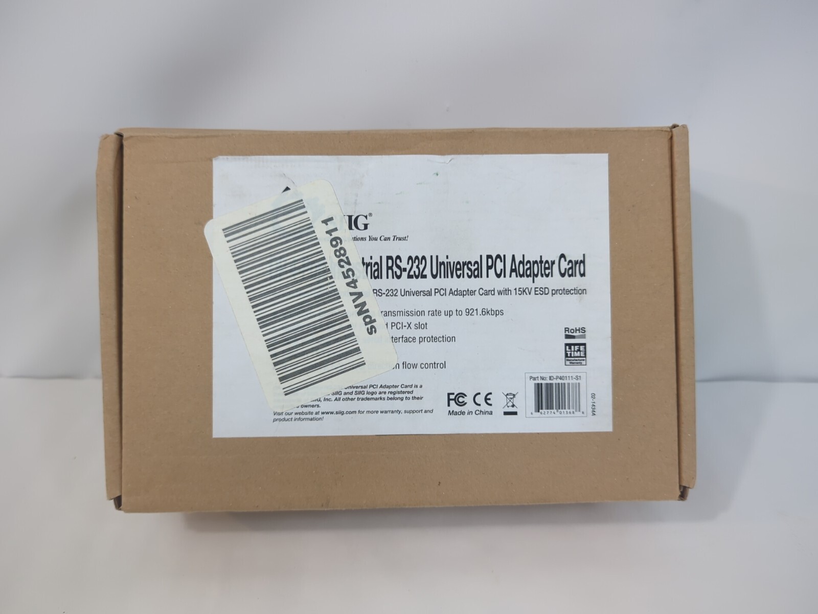 SIIG RS-232 Universal PCI Adapter Card New In Box 