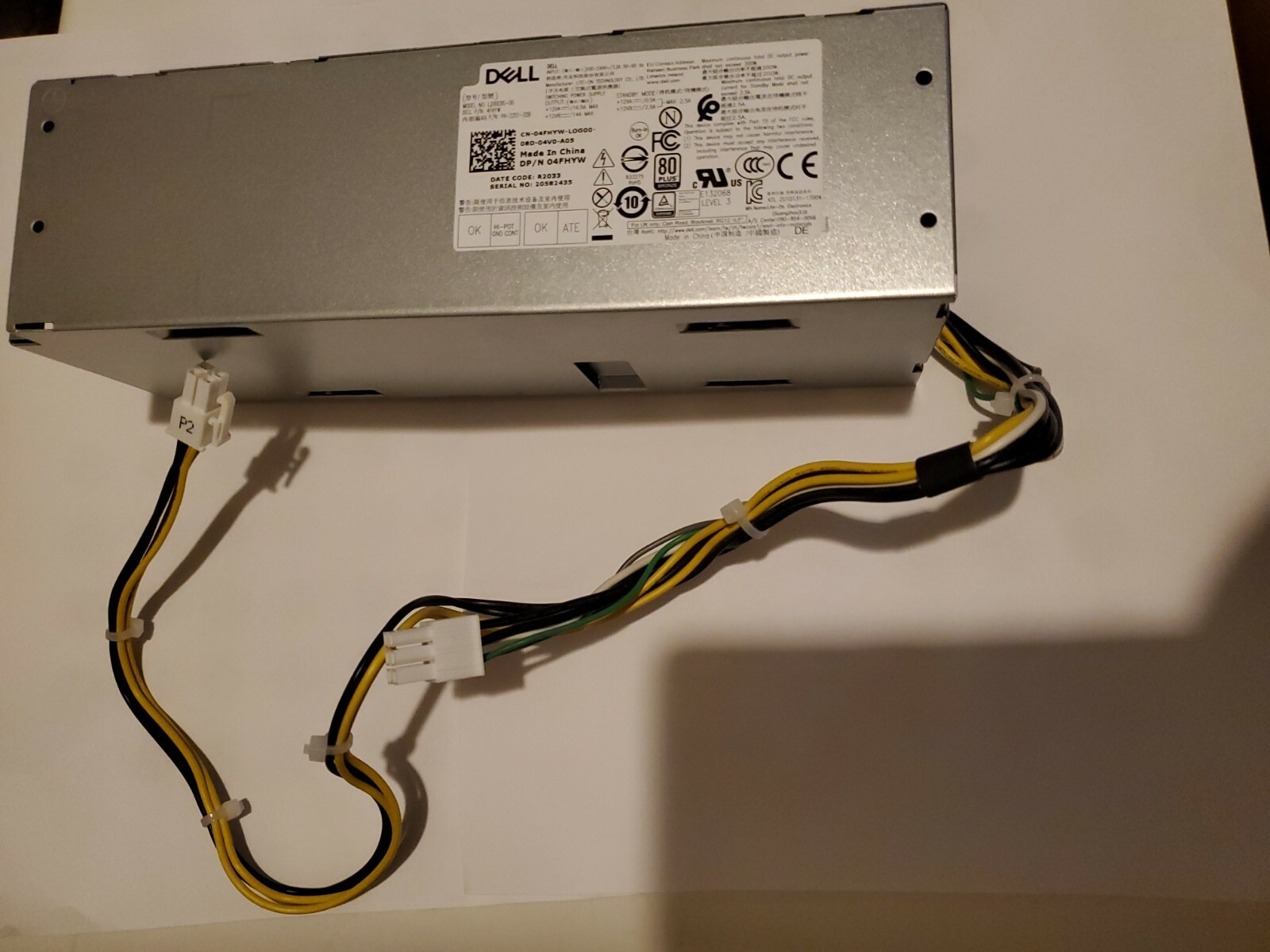  DELL OptiPlex 3060 5060 Insipron 3470 Precision 3430 SFF Power Supply 4FHYW 