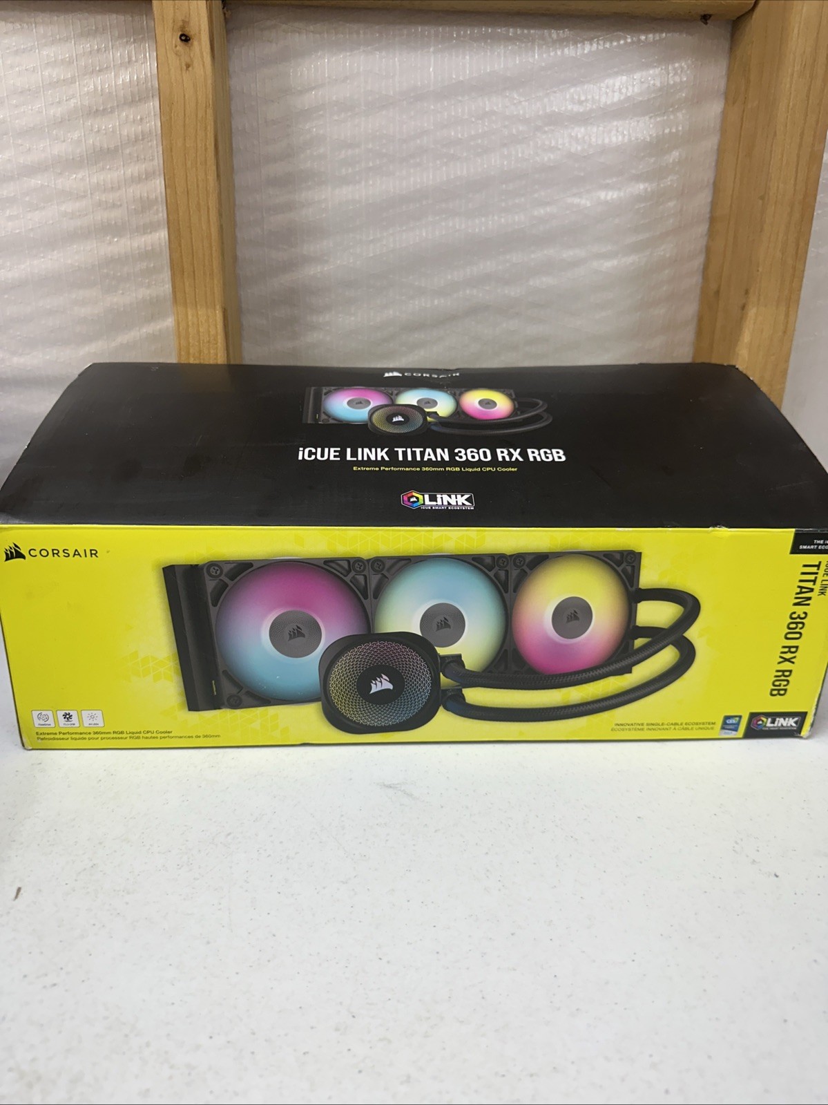 CORSAIR iCue Link Titan 360 RX RGB Liquid CPU Cooler - NIB Factory Sealed