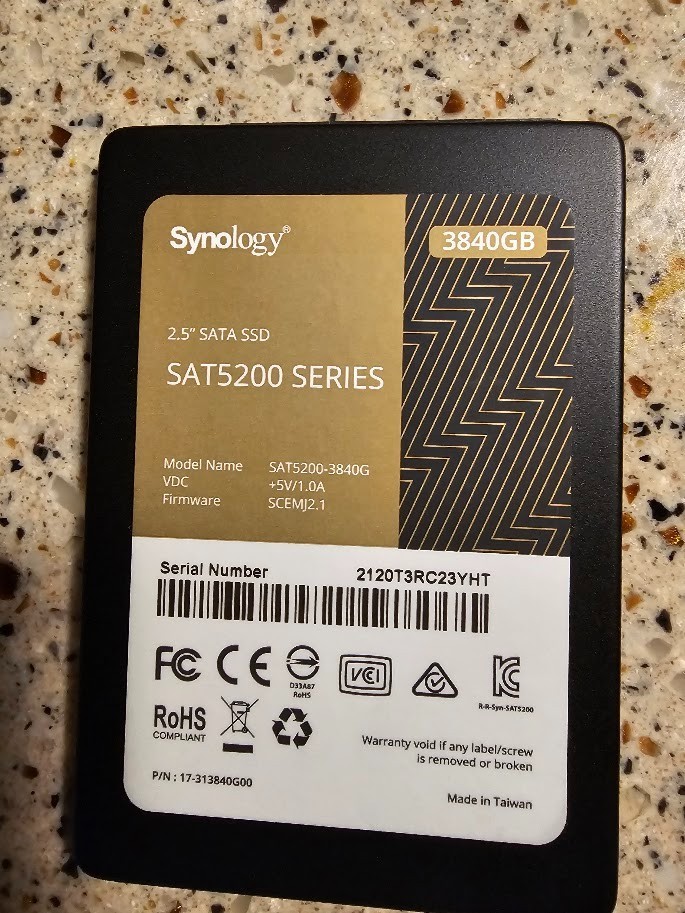 Synology Enterprise Series SAT5221 3.84TB 2.5" SATA III Internal SSD