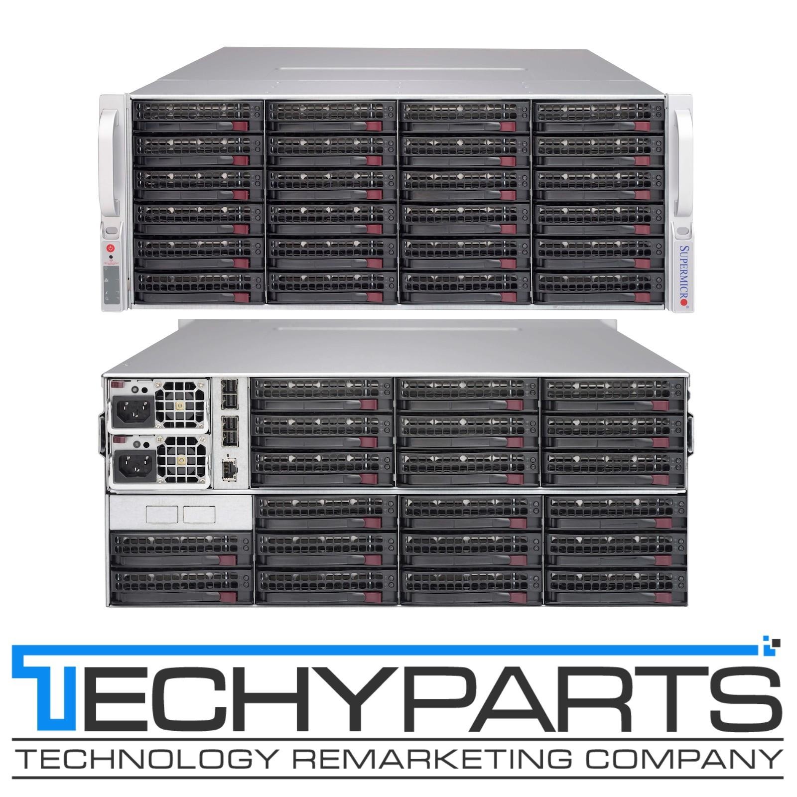 Supermicro CSE-847E1C-R1K28JBOD 4U Rackmount 3.5" 44-Bay JBOD Chassis 2x1280W