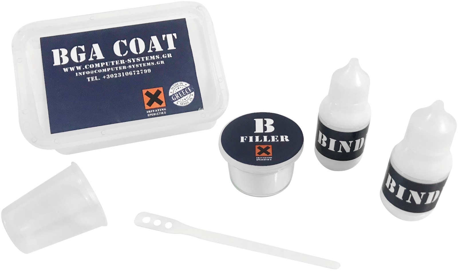 BGA COAT Underfill Kit (50 ml Binder A + 25 g Filler B) – non epoxy, pro use