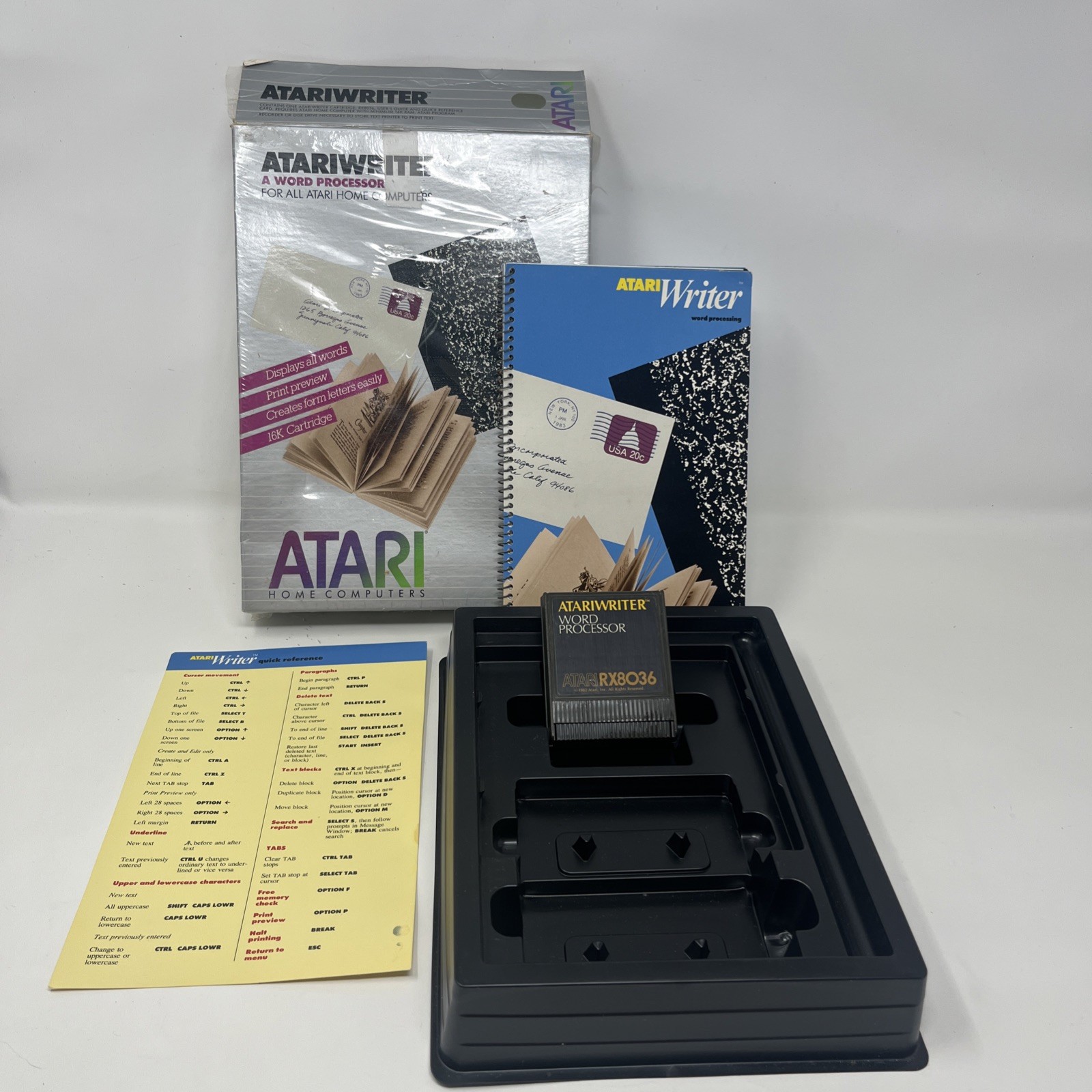 Atari Writer Word Processor Computer Software Cartridge Manual 400/800 RX8036