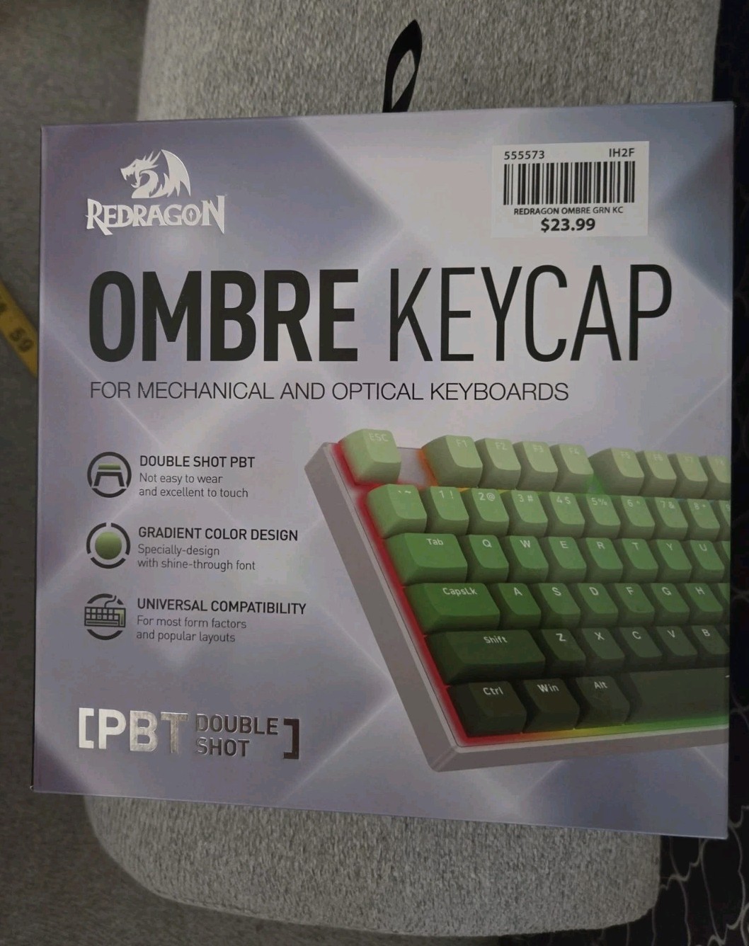 Redragon Green Gradient Ombre Keycaps PBT Double Shot 