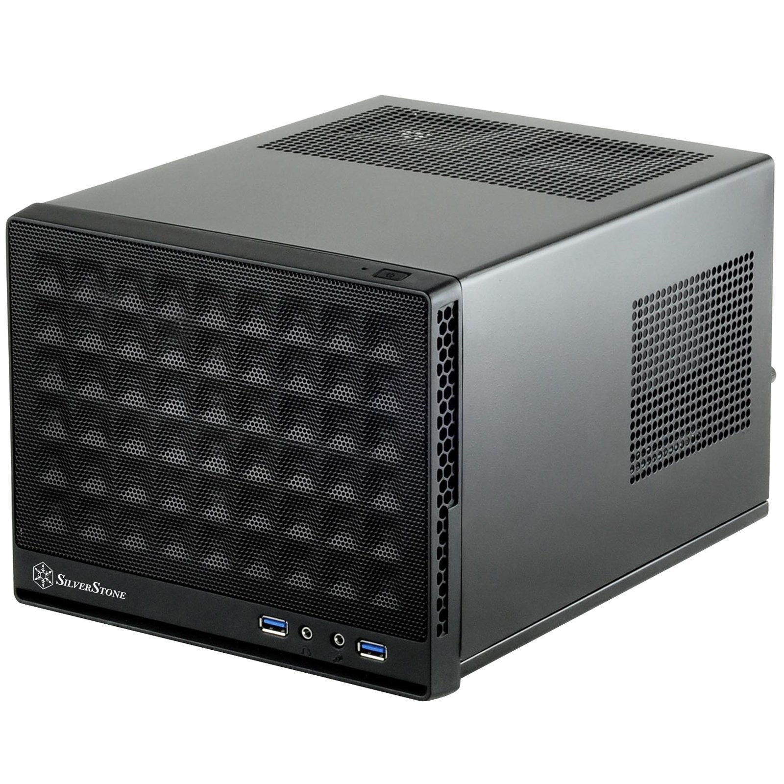 Ultra Compact Mini-ITX Computer Case, Mesh Front Panel, Black, Ideal for Small B