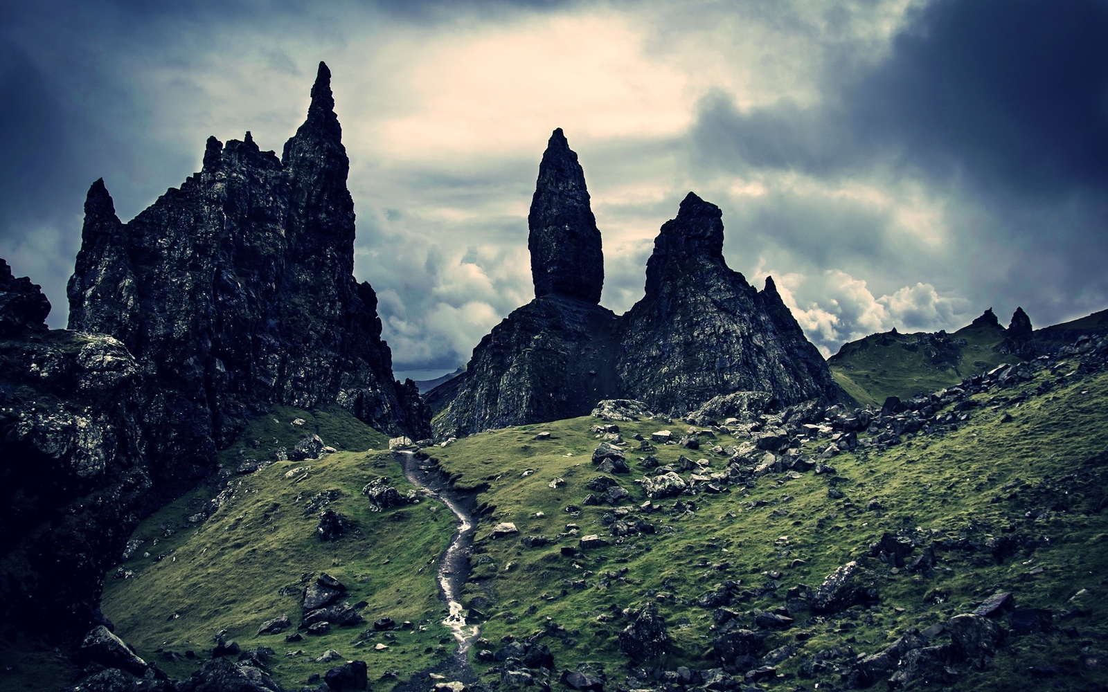 Landscape nature the storr scotland rock formation uk Custom Gaming Mat Desk