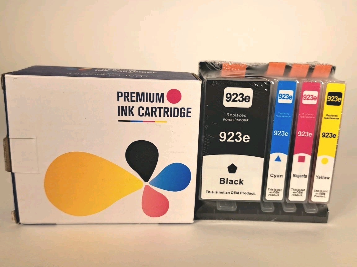923XL 923e Ink 4PK With Chip For HP 8135e 8138e 8120 8123 8130 8133 Printer