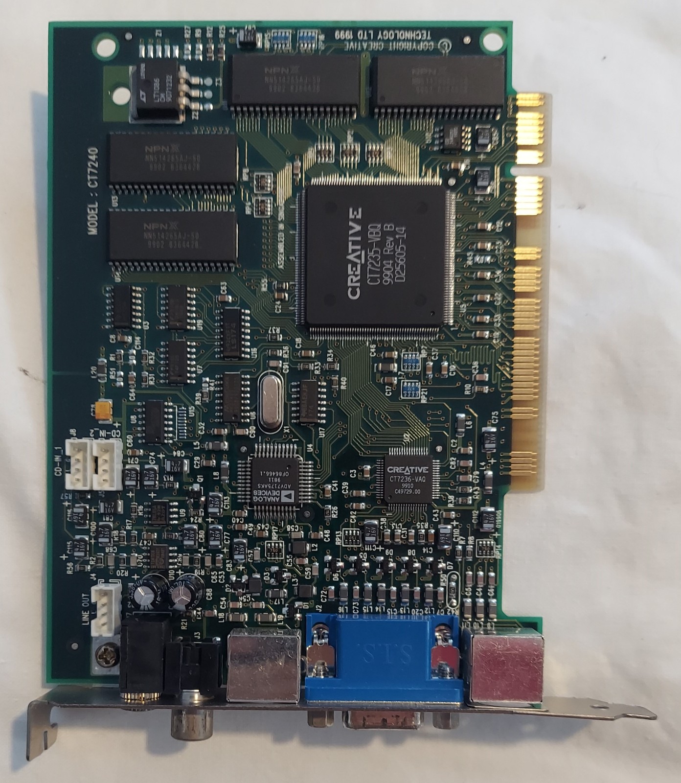 Creative Labs CT7240 PCI Video MPEG2 Decoder Used