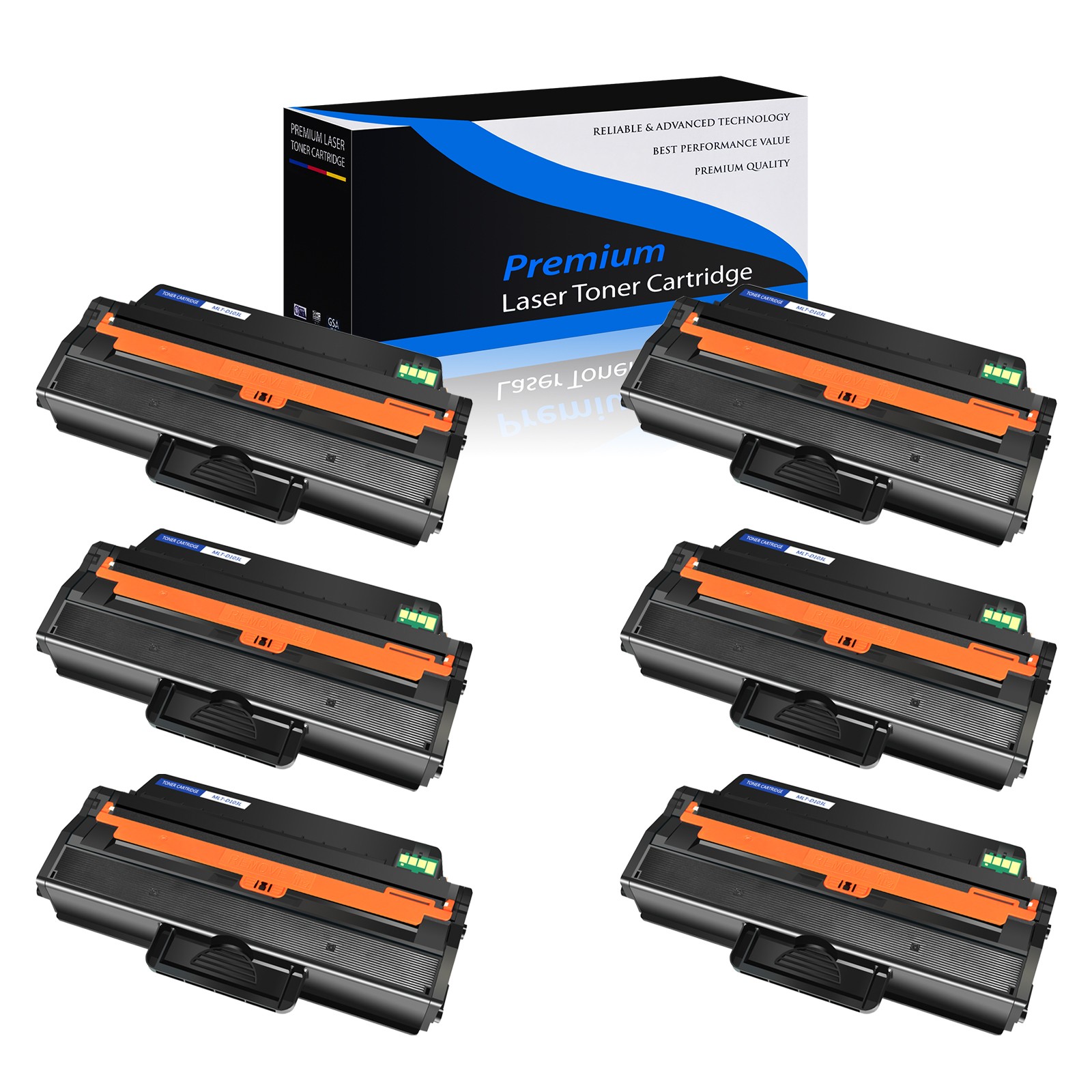 6 PACK MLT-D103L Toner Cartridge for Samsung 103L ML2950ND 2955 SCX4728FD 4729FW