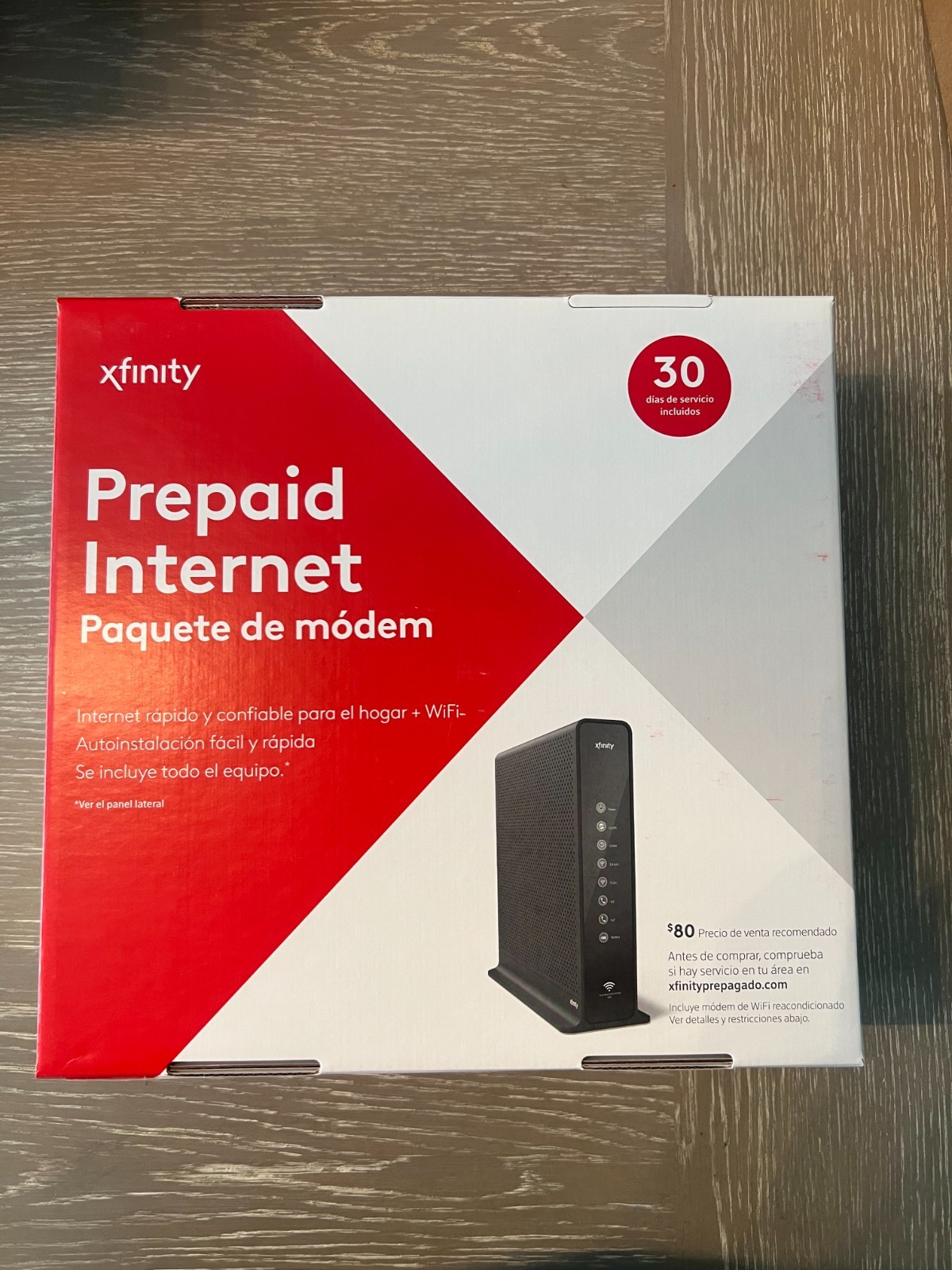 Xfinity Prepaid Internet Modem Kit Wireless Wi-Fi Cable Modem & Router Black