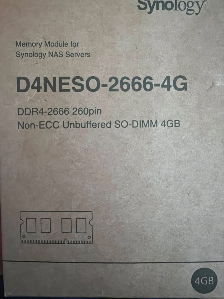 Synology DDR4 2666 MHz SO-DIMM Memory Module D4NESO-2666-4G