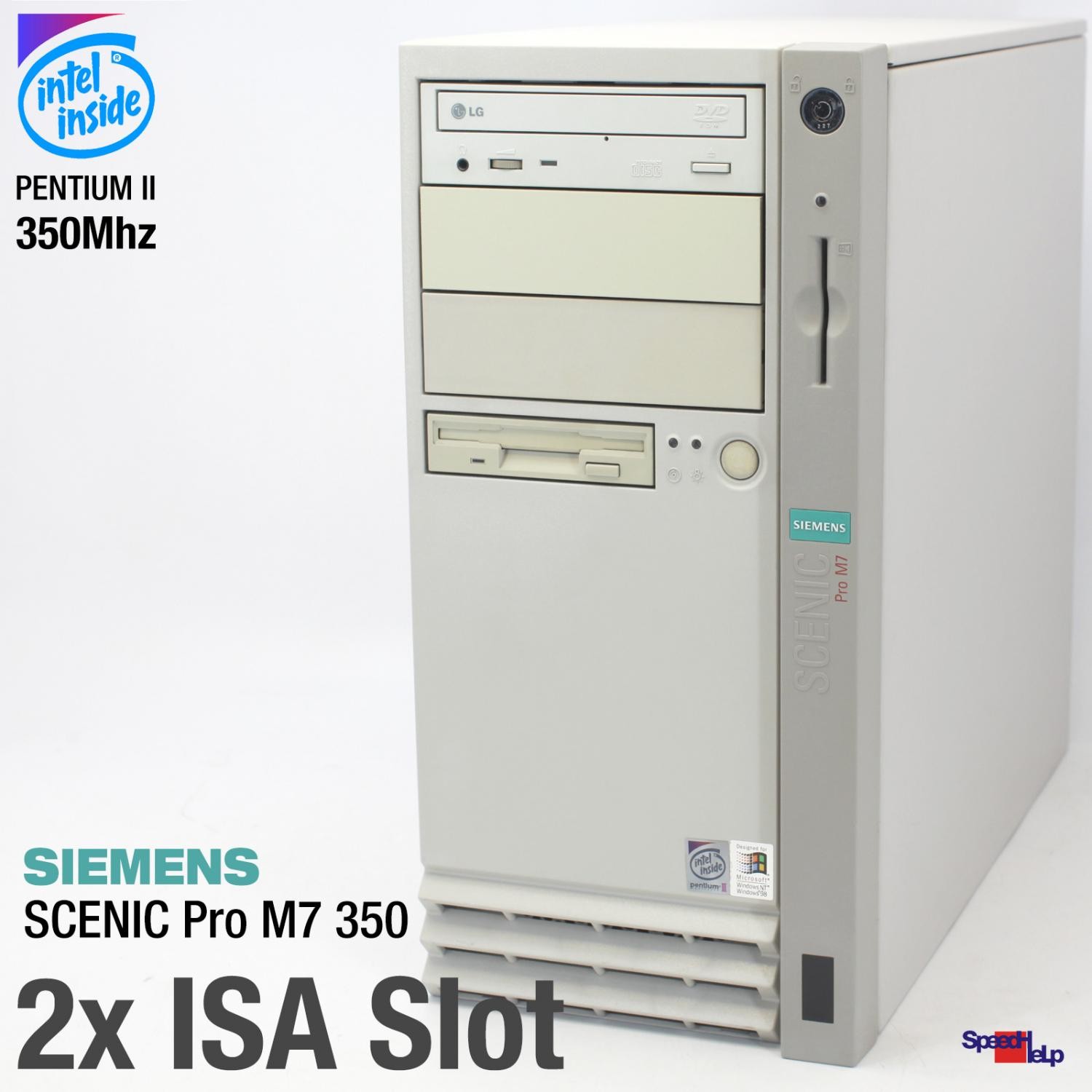 2x ISA SLOT SIEMENS SCENIC PRO M7 350 D1064 COMPUTER PC PARALLEL COM WIN 98 AG