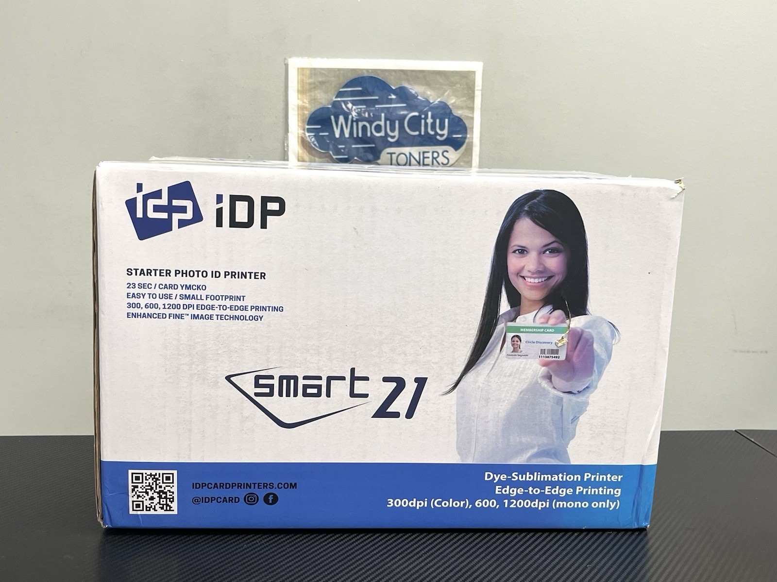 IDP SMART-21S Starter ID Printer Bundle plastic card printer color New Open Box