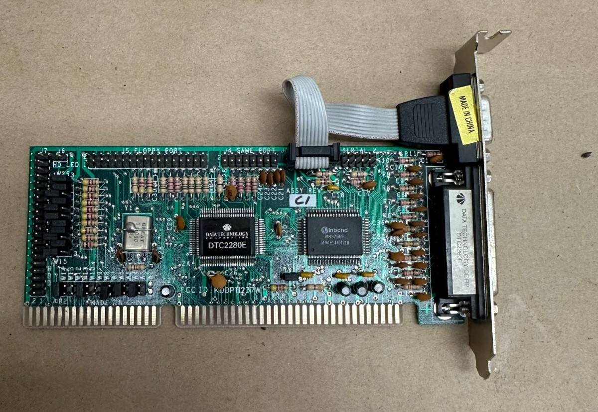 Data Technology Corp. DTC2280E Hard Disk Floppy Controller