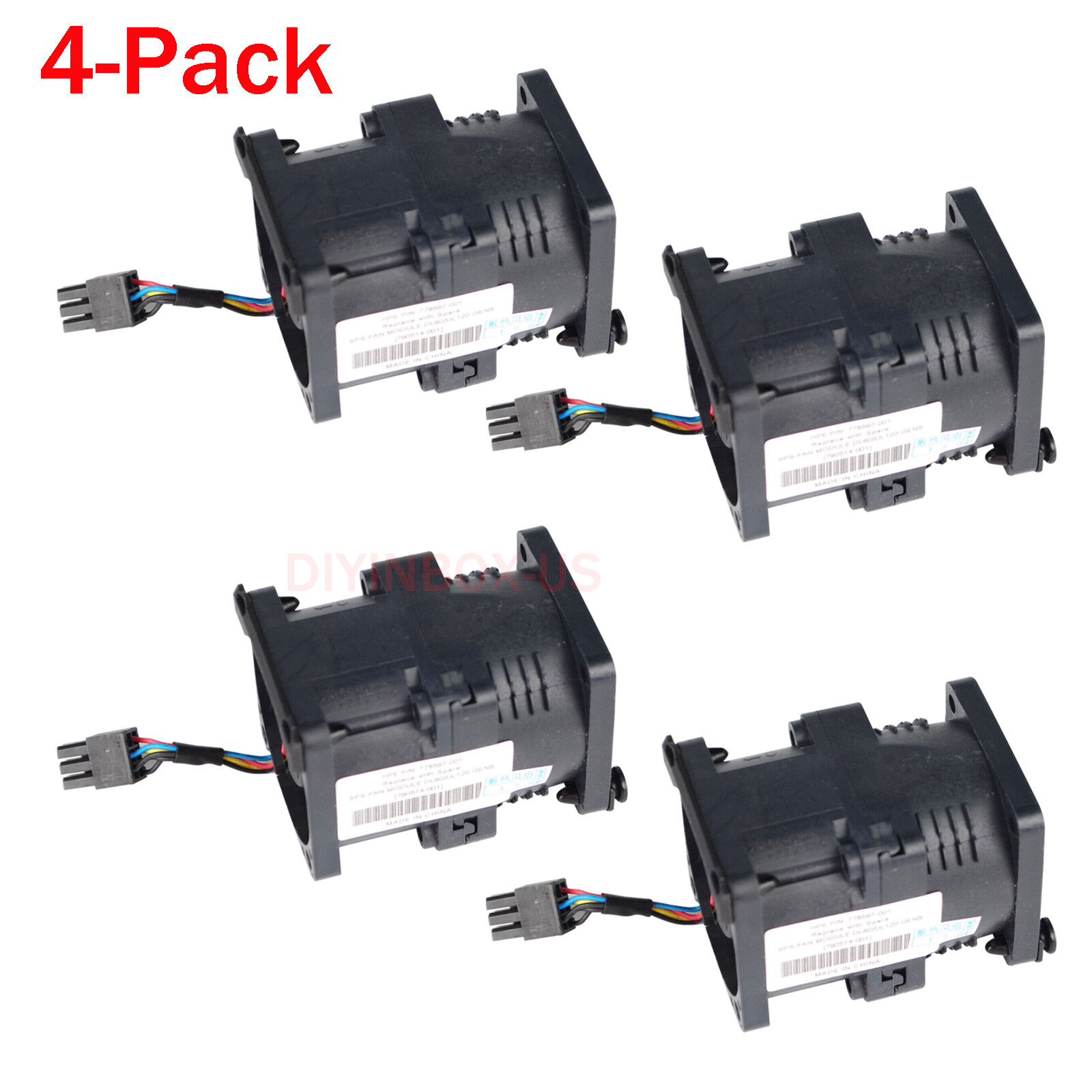 X4 Cooling Fan for HP Server DL60 DL120 GEN9 779103-001 778567-001 790514-001 