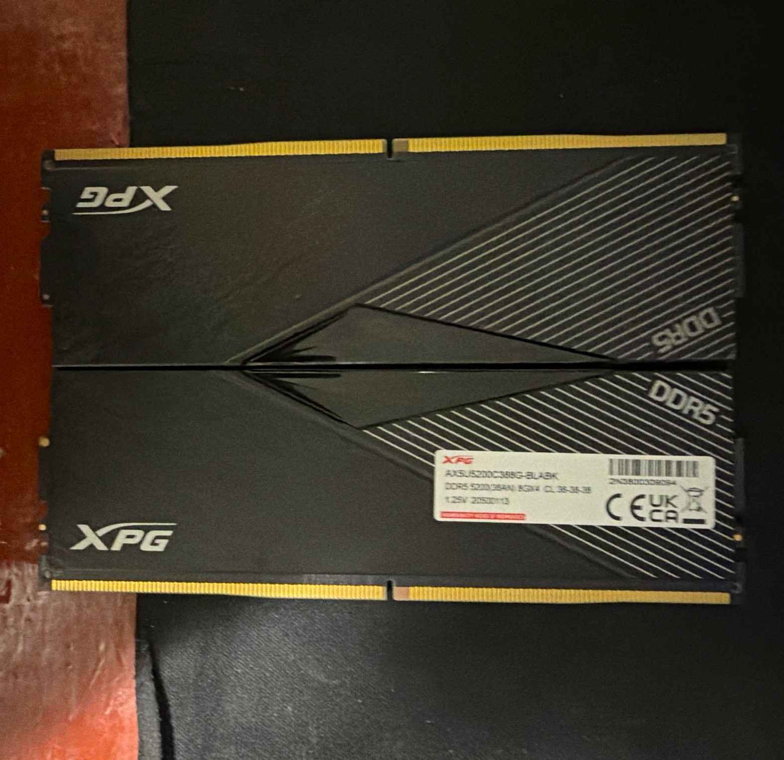 XPG Lancer DDR5 5200MHz 8GB Desktop RAM Memory AX5U5200C388G-BLABK CL38 1.25V