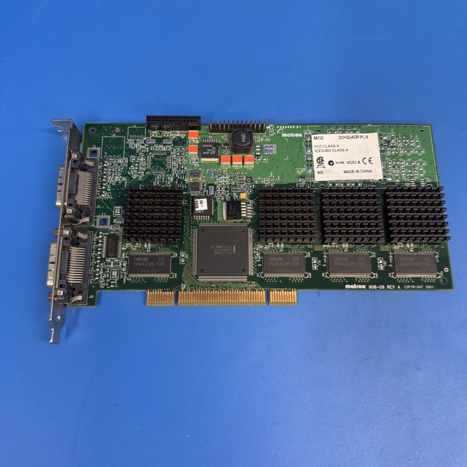 Matrox G200 MMS G2+QUADP-PL-9 32MB PCI Quad Monitor Video Card Untested