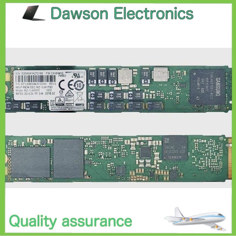 Used MZ-1LW9600 Samsung PM963 Series 960GB NVMe PCI Express M.2 22110 SSD