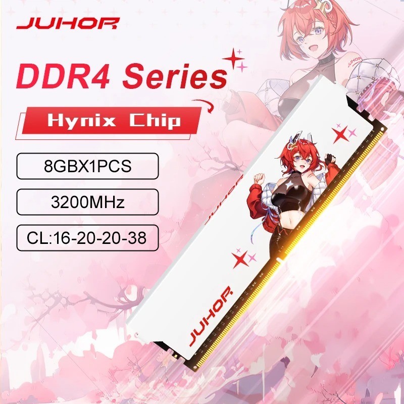 JUHOR 8GB DDR4 3200MHz Desktop RAM CL16 288-Pin UDIMM PC Memory